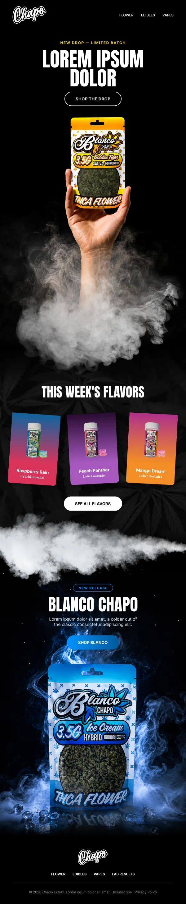 New flavor drop newsletter / campaign email template design by In-box