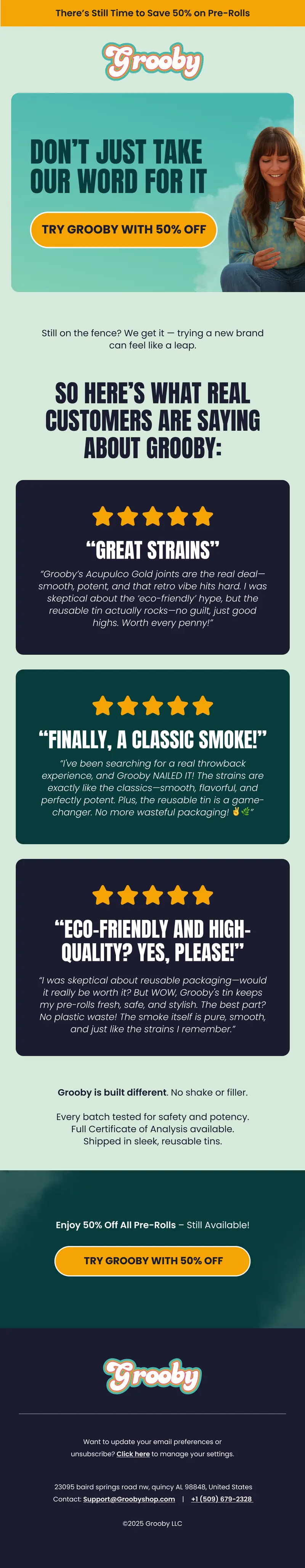 We miss you win-back email template design by In-box